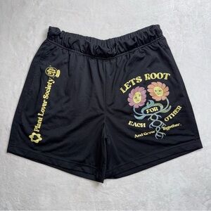 Coney Island Picnic Black Rare Mesh Plant Lover Society Shorts Men’s Size Large